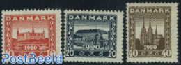 Denmark 1920 Northern Slesvig 3v, Unused (hinged), Religion - Churches, Temples, Mosques, Synagogues - Art - Castles &.. - Ongebruikt