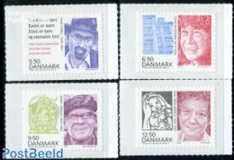 Denmark 2010 Famous People 4v S-a, Mint NH, Art - Authors - Sculpture - Self Portraits - Unused Stamps
