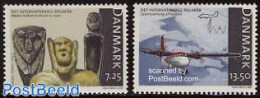 Denmark 2007 Int. Polar Year 2v, Mint NH, Science - Transport - The Arctic & Antarctica - Aircraft & Aviation - Art - .. - Unused Stamps