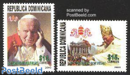 Dominican Republic 2003 Pope John Paul II 2v, Mint NH, Religion - Pope - Religion - Papes