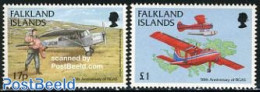 Falkland Islands 1998 FIGAS 2v, Mint NH, Transport - Aircraft & Aviation - Avions