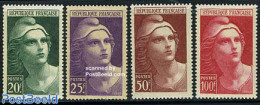 France 1945 Definitives 4v, Mint NH - Unused Stamps