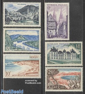 France 1954 Tourism 6v, Mint NH, Religion - Churches, Temples, Mosques, Synagogues - Art - Castles & Fortifications - Unused Stamps