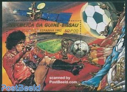 Guinea Bissau 1982 World Cup Football S/s, Mint NH, Sport - Transport - Football - Space Exploration - Guinée-Bissau
