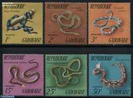 Gabon 1972 Reptiles 6v, Mint NH, Nature - Reptiles - Snakes - Unused Stamps