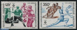 Gabon 1984 Olympic Winter Games Sarajevo 2v, Mint NH, Sport - Ice Hockey - Olympic Winter Games - Skating - Unused Stamps