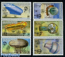 Libya Kingdom 1983 200 Years Aviation 6v [::]+[::], Mint NH, Transport - Balloons - Zeppelins - Montgolfières