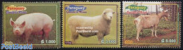 Paraguay 2003 Ganaderia Menor 3v, Mint NH, Nature - Animals (others & Mixed) - Cattle - Paraguay