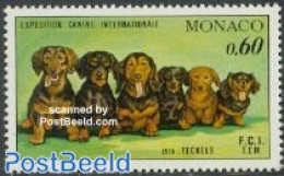 Monaco 1976 Dog Exposition 1v, Mint NH, Nature - Dogs - Ongebruikt