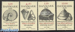 Denmark 1998 Fossiles 4v, Mint NH, History - Nature - Geology - Prehistoric Animals - Shells & Crustaceans - Ungebraucht