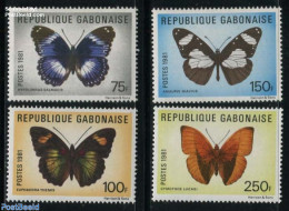 Gabon 1981 Butterflies 4v, Mint NH, Nature - Butterflies - Unused Stamps