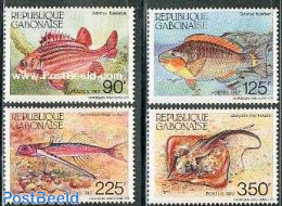 Gabon 1987 Fish 4v, Mint NH, Nature - Fish - Neufs