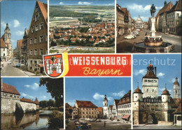 71618232 Weissenburg Bayern Panorama Strassenpartie Brunnen Markt Stadttor Weiss - Duisburg