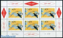 Monaco 1997 Whale Commission M/s, Mint NH, Nature - Various - Sea Mammals - Maps - Unused Stamps