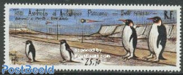 French Antarctic Territory 1992 Airport 1v, Mint NH, Nature - Science - Transport - Birds - Penguins - The Arctic & An.. - Ungebraucht