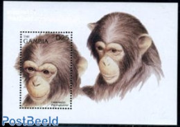 Gambia 1996 Chimpansee S/s, Mint NH, Nature - Monkeys - Gambie (...-1964)