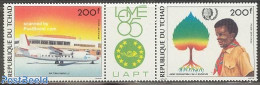 Chad 1985 Philexafrique 2v+tab [:T:], Mint NH, Sport - Transport - Scouting - Aircraft & Aviation - Sonstige & Ohne Zuordnung