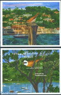 Grenada 1993 Birds 2 S/s, Mint NH, Nature - Transport - Birds - Ships And Boats - Boten