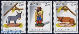 Monaco 1993 Christmas 3v, Mint NH, Religion - Christmas - Ungebraucht