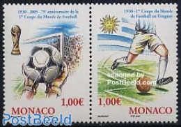 Monaco 2004 World Cup Football 2v [:], Mint NH, History - Sport - Flags - Football - Nuevos