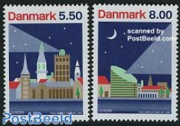 Denmark 2009 Europa, Astronomy 2v, Mint NH, History - Science - Europa (cept) - Astronomy - Neufs