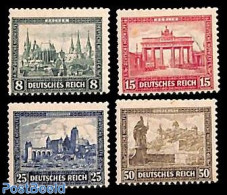 Germany, Empire 1931 Emergency Aid 4v, Mint NH, Art - Castles & Fortifications - Sculpture - Unused Stamps