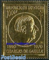 Niger 1971 Charles De Gaulle 1v Gold, Mint NH, History - Politicians - Niger (1960-...)