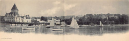 OUCHY (VD) Carte Panoramique Double - Lac Léman - Sonstige & Ohne Zuordnung