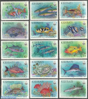 Kiribati 1990 Definitives, Fish 15v, Mint NH, Nature - Fish - Fische