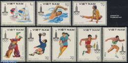 Vietnam 1980 Olympic Games 8v, Mint NH, Sport - Athletics - Olympic Games - Sailing - Swimming - Leichtathletik