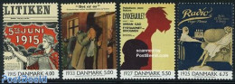 Denmark 2000 20th Century Events 4v, Mint NH, History - Performance Art - History - Newspapers & Journalism - Women - .. - Ongebruikt