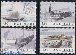 Denmark 2004 Viking Ship Museum 4v, Mint NH, History - Transport - Various - Archaeology - Ships And Boats - Maps - Ar.. - Neufs