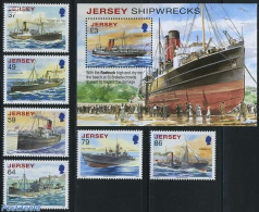 Jersey 2011 Shipwrecks 6v+s/s, Mint NH, Transport - Ships And Boats - Boten