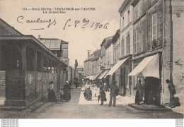 U3-79) COULONGE SUR L' AUTISE (DEUX SEVRES) GRAND RUE -  ( ANIMEE - HABITANTS - 2 SCANS ) - Coulonges-sur-l'Autize