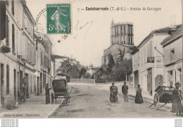 U3-82) CASTELSARRASIN  - AVENUE DE GASCOGNE  - ( ANIMEE - HABITANTS - VILLAGEOIS - TABAC )    - Castelsarrasin