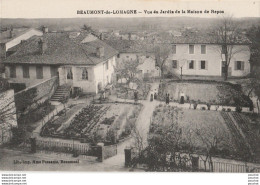  U7-82) BEAUMONT DE LOMAGNE  - VUE DU JARDIN DE LA MAISON DE REPOS  - ( ANIMEE - RESIDENTS - 2 SCANS ) - Beaumont De Lomagne