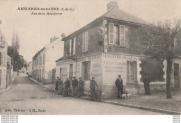 U5-95) ASNIERES SUR OISE  - RUE DE LA BOUCHERIE  - ( ANIMEE - HABITANTS - MAISON LEGRAND SERRURERIE  - 2 SCANS ) - Asnières-sur-Oise