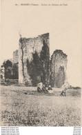  U6-86) BONNES (VIENNE) RUINES DU CHATEAU DE THEIL - ( ANIMEE - PERSONNAGES - 2 SCANS ) - Otros & Sin Clasificación