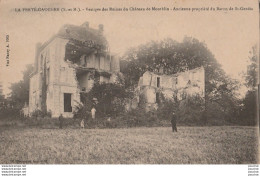 77) LA FERTE GAUCHER - VESTIGES DES RUINES DU CHATEAU DE MONTBLIN ANCIENNE PROPRIETE DU BARON DE SAINT GENIES -(2 SCANS) - La Ferte Gaucher