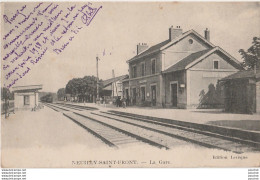 U13-02) NEUILLY SAINT FRONT (AISNE) - LA GARE - ( ANIMEE - TRAIN - 2 SCANS ) - Other & Unclassified