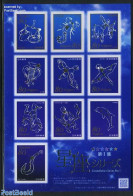 Japan 2011 Zodiac 10v M/s, Mint NH, Nature - Science - Various - Birds - Sea Mammals - Holograms - Neufs