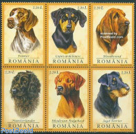 Romania 2005 Hunting Dogs 6v [++], Mint NH, Nature - Dogs - Hunting - Unused Stamps