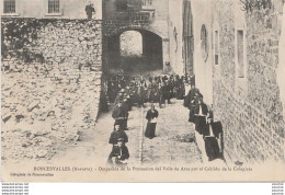 U18- RONCESVALLES (NAVARRA) DESPEDIDA DE LA PROCESSION DEL VALLE DE ARCE POR EL CABILDO DE LA COLEGIATA - ( 2 SCANS ) - Navarra (Pamplona)