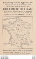 75) PARIS (VIII°) TOIT FAMILIAL DE FRANCE - SOCIÉTÉ MUTUELLE D'ÉPARGNE ET D'HABITATIONS , 27 , RUE VERNET- ( 2 SCANS ) - Arrondissement: 08