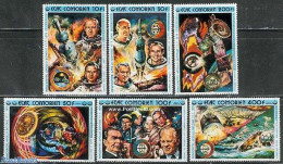 Comoros 1975 Apollo-Soyuz 6v, Mint NH, Transport - Space Exploration - Comoros