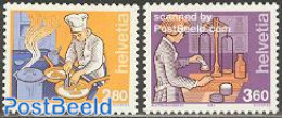 Switzerland 1992 Definitives, Professions 2v, Mint NH, Health - Science - Food & Drink - Health - Weights & Measures - Unused Stamps