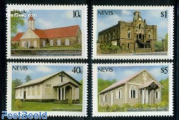 Nevis 1986 Christmas 4v, Mint NH, Religion - Christmas - Churches, Temples, Mosques, Synagogues - Christmas
