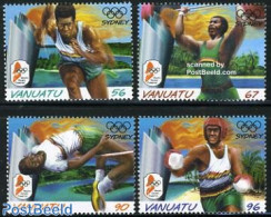 Vanuatu 2000 Olympic Games Sydney 4v, Mint NH, Sport - Athletics - Boxing - Olympic Games - Weightlifting - Leichtathletik