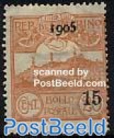 San Marino 1905 Definitive, Overprint 1v, Unused (hinged) - Unused Stamps