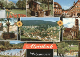 71618174 Alpirsbach Total Brunnen Schwimmbad Kirche Strassenpartie Schach Alpirs - Alpirsbach